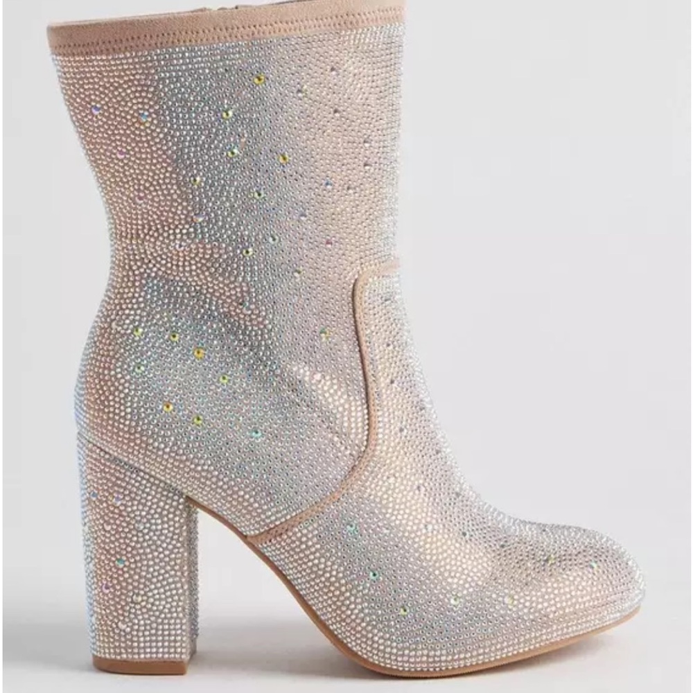 Torrid Stretched Embellished Boot with Block Heel